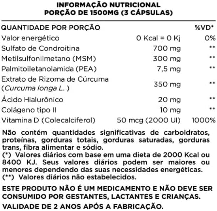 Joint Shield Suplemento Colágeno UC 2 Condroitina MSM Vitamina D (120) - Imagem 2