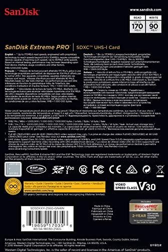 Cartão SanDisk 256GB Extreme PRO SDXC UHS-I - C10, U3, V30, 4K UHD, cartão SD - SDSDXXY-256G-GN4IN - Imagem 5